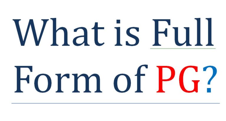 full form of pg