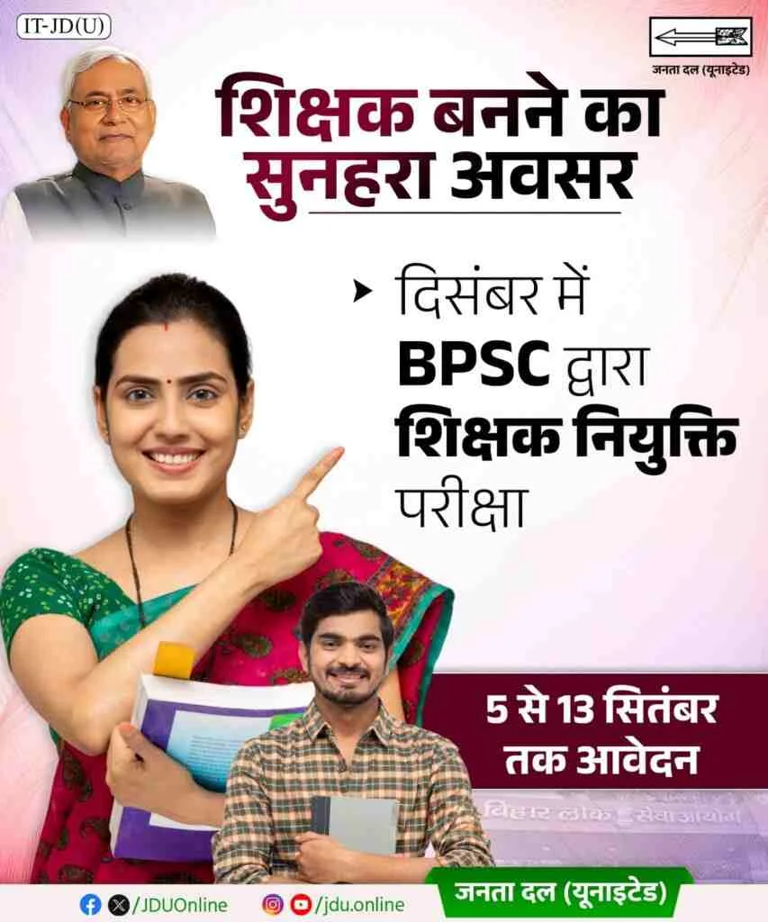 Bihar TRE 4 Online 2025 for 27,910 Posts through BPSC Download Advt BIhar TRE 4 Online Apply